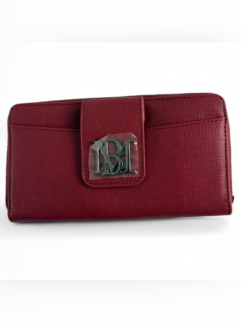 Badgley Mischka Wine Purse Wallet with Flap Pocket